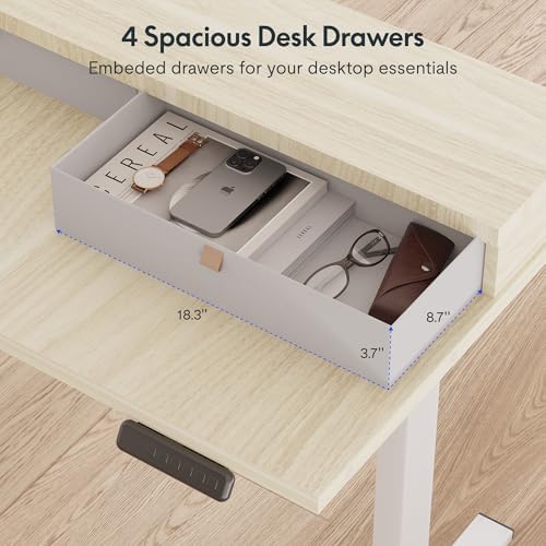 FLEXISPOT Reversible L-Shaped Corner Standing Desk with Monitor Shelf - Image 5