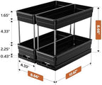 Pull Out Spice Rack Organizer for Cabinet, 2 Pack 2 Tier Sliding Spice Rack - Image 5
