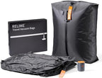 Relime Classic Series Vacuum Bags for Travel Luggage with Wireless Pump, Compression Bags for Carry On Suitcases and Backpack, Vacuum Seal Packing cube for Cloth Packing (2PC + PUMP) by Relime