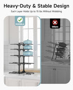MUDEELA 10-Tier Pots and Pans Organizer Rack, 23.62" H for Cast-iron Pans - Image 3
