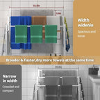 HavenlyYouth Free Standing Towel Rack for Bathroom, 3 Tier Blanket Drying Holder for Outside, Pool Towel Rack with Metal Shelf for Display and Storage, 35.8" H x 31.5" L x 11.8" W, Satin Nickel - Image 4