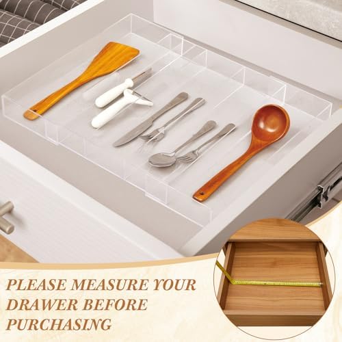 Teenyyou 2 Pcs Expandable Drawer Organizer, 12 x 16 Inches, 3-5 Slots - Image 3
