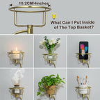 100% Solid Brass Hand Towel Holder, Champagne Bronze Towel Hook, Bathroom Towel Holder with Candle Holder for Wall Décor, Brass Bathroom Accessories, Wall Vase Holder - Image 2