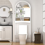 Spurgehom Arch Over The Toilet Storage Cabinet,Bathroom Organizer, White - Image 3
