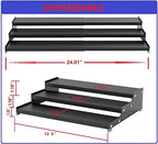 Jojocross Spice Rack Organizer for Cabinet, 3 Tier Expandable Spices Storage, Great for Kitchen Cabinets, Cupboard,Pantry and Countertop More 1 Pack/Black - Image 5