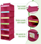 Kids Clothes Organizer, Weekly Clothes Organizer for Kids, Pink, 6 Shelf - Image 4
