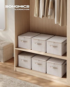 SONGMICS Set of 3 Storage Bins with Zipper Lids, 31 Quart Storage Boxes - Image 2