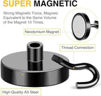 DIYMAG Magnetic Hooks,170lbs Heavy Duty Magnets with Hook Black 24 Pack - Image 3