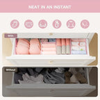 Criusia Drawer Organizer Clothes, 10 Pack Dresser Organizer for Baby Clothes, Underwear, Sock- Foldable Closet Organization and Storage Dividers Bins for Nursery, Bedroom (Pink) - Image 4