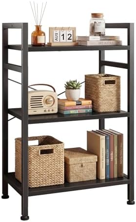 DUMOS 3 Tier Bookshelf, Home Office Bookcase Shelf Storage Organizer by DumosLifestyle