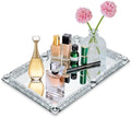 Mirror Perfume Tray for Dresser,Silver Crushed Diamond Filled by YCWF