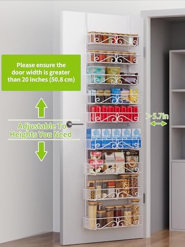 9-Tier Over Door Pantry Organizer, Metal Hanging Storage for Kitchen - Image 3