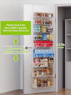 9-Tier Over Door Pantry Organizer, Metal Hanging Storage for Kitchen - Image 3