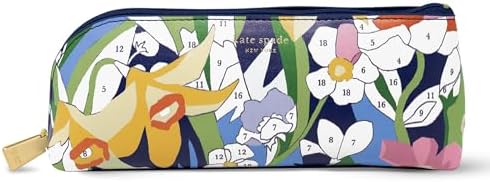 kate spade new york Pen and Pencil Case with Office Supplies, Zip Pouch Includes 2 Pencils, Sharpener, Eraser, and Ruler, Paint by Numbers - Image 4