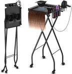 TASALON Professional Hair Styling Station Cart, Metal Rolling Hair Stylist Cart with 2 Magnetic Hair Color Bowls, Salon Trolley with Tool Holder and Hair Extension Stand for Hair Salon Stations by TASALON