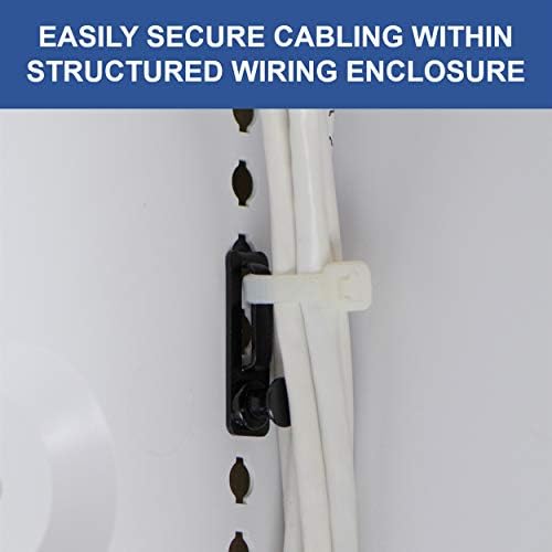 Legrand - OnQ Cable Management Clips, No Tools to Install Wall Cable Management, Cable Clips Withstand 20 LBS Pull Force, Black, AC103520, 20 Pack - Image 4