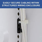 Legrand - OnQ Cable Management Clips, No Tools to Install Wall Cable Management, Cable Clips Withstand 20 LBS Pull Force, Black, AC103520, 20 Pack - Image 4