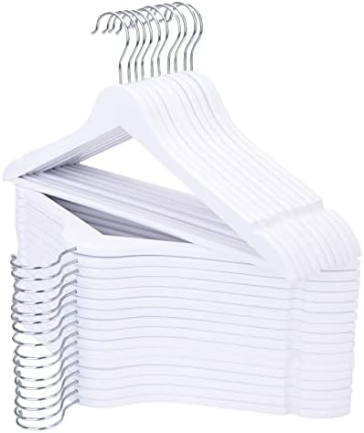 Wooden Hangers 30 Pack, Wood Hangers with Extra Smooth Finish by ELONGHOME