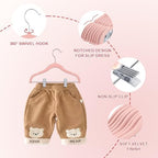 Baby Velvet Hangers with Clips Non-Slip for Clothes Pink 24 Pack - Image 3