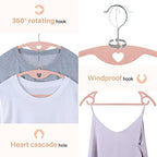Velvet Hangers Felt Clothes Hangers 50 Pack Pink - Image 3