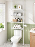 ALLZONE Tension Mount Over The Toilet Storage Shelf, No-Drill, Slim Design by ALLZONE