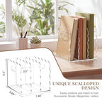 1 PC Scalloped Acrylic Magazine Holder, File Organizer, Handle Cutout Style - Image 2