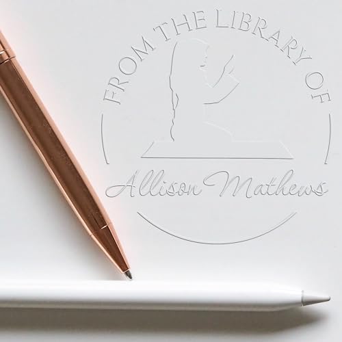 Customized Book Embossing Seal for Muslim Community Leaders - Prayer Profile Library Embossed Stamp - Ideal Islamic Gift for Personalizing Books, Libraries - Design for Islamic Scholars by AcornSalesCo