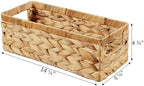 Vagusicc Water Hyacinth Wicker Storage Basket With Handles, Toilet Paper Basket for Tank Top, Small Baskets for Organizing Shelves, 2-Pack - Image 2
