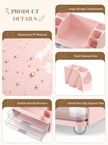 Large Makeup Organizer Countertop for Vanity Skincare Organizers - Image 2