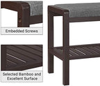 SONGMICS Shoe Rack Bench, Padded Seat, Storage Shelf, Holds Up to 350 lb - Image 6