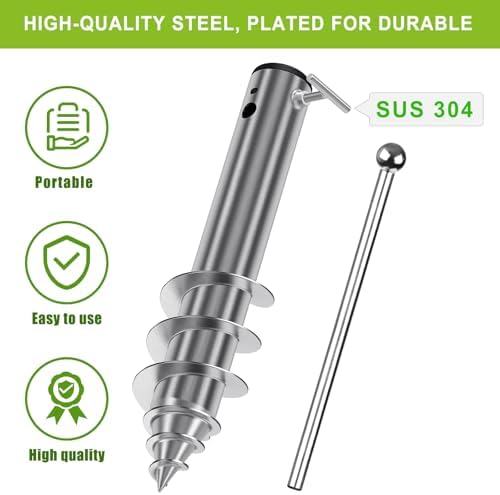 Dolibest Heavy-Duty Steel Beach Umbrella Sand Anchor Fits 1-1.9" Poles-2PCS - Image 2