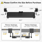 BONTEC Under Desk Keyboard Tray, Pull-Out Keyboard & Mouse Platform - Image 2