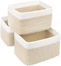 R RUNKA Small Cotton Rope Basket – Storage Bin for Organizing (10.6" x 6.7" x 6.7"), Bathroom Storage Basket for Shelf, Counter & Closet（White & Mixed Camel） by RRUNKA