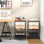 SYKIARIOL Rolling Cart with Drawers, 4-Drawer Utility Cart, Brown - Image 6