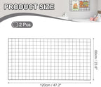 PATIKIL Wire Grid Panels Gridwall Panel 47" x 24" Black 2Pcs - Image 2