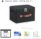 4PCS Storage Bins with Zipper Lids Decorative Lidded Basket Box - Image 3