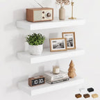 Dreamland 20 Inch Floating Shelves for Wall, Set of 3, White by Dreamland