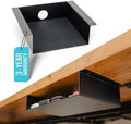 COREMINDED Under Desk Storage Shelf - Carbon Steel Under Desk Tray with Cable Management, Mountable Add-On Shelf for Table & Office Desks (7.5" x 8" x 2.8") by COREMINDED