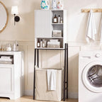 Over The Toilet Storage Cabinet,24" W Bathroom Organizer, White - Image 3