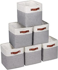 Fabric Storage Cubes 10.5x10.5x11in, Cube Storage Bins Organizers by Kntiwiwo