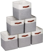 Fabric Storage Cubes 10.5x10.5x11in, Cube Storage Bins Organizers by Kntiwiwo
