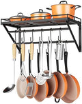 OROPY 23" Pot Rack Wall Mounted, Pot Organizer with 2 Tier Hanging Rails by OROPY