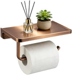 TRUSTMI Toilet Paper Holder with Shelf & Phone Stand, Brushed Rose Gold by TRUSTMI