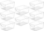 Clear Plastic Storage Bins, Pantry Organizers and Storage Containers Fridge Organizer Bins for Organizing Kitchen Cabinet Organizer Bin Bathroom Freezer Refrigerator Organization by CONTROLKITCHEN