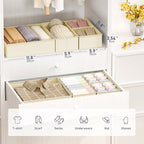 DIMJ Drawer Organizer Clothes - 28 Pack Baby Dresser Organizer for Nursery Closet Organization, Fabric Drawer Organizer Bins for Underwears Socks Bras, Foldable Storage Dividers for Bedroom - Image 3