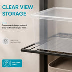 Superio Shoe Box Modern Storage Container 2 Pack - 6.5 Quart/6 Liter, Stackable Plastic Shoe Box Organizer (13.5" L x 8.35" W x 5.2" H) - Image 5