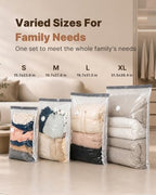 Vacbird Vacuum Seal Bags for Clothing, 20 Pack Vacuum Storage Bags with Rechargeable Cordless Air Pump(5J+5L+5M+5S), Space Saver Bags for Clothes Blanket Duvets Pillows Comforters Travel - Image 3