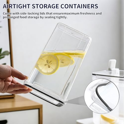 4pc 6.5L Large Airtight Plastic Canisters with Lids, Cups & Labels - Image 4