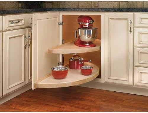 Rev-A-Shelf 38" Half Moon Dual Tier Lazy Susan for Blind Corner Cabinet - Image 2
