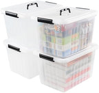 Bringer 4-Pack Clear Plastic Latching Box, 18 L Storage Bin with Handle - Image 7